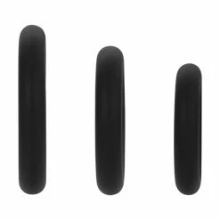 Forto F-61 Liquid 3 Piece Cock Ring Set - Black Penis Toys