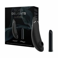 We-Vibe Tango-Womanizer Premium Silver Delights Collection - Silver-Black