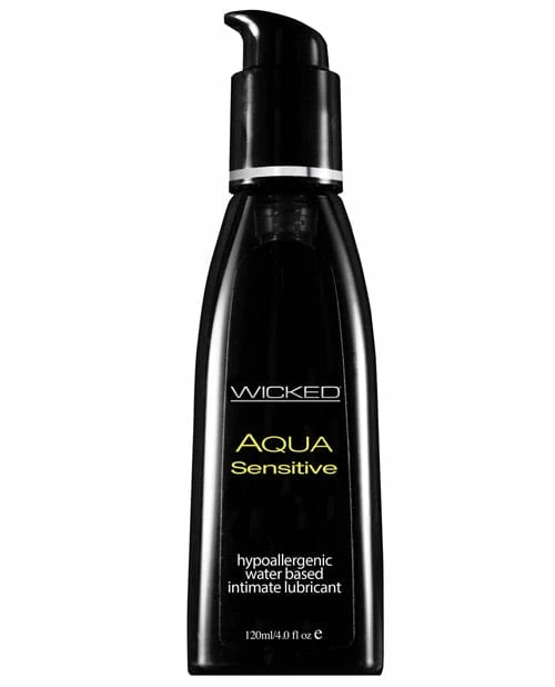 Lubes Wicked Sensual Care Hypoallergenic Aqua Sensitive Water Based Lubricant - 4 Oz. Unscented