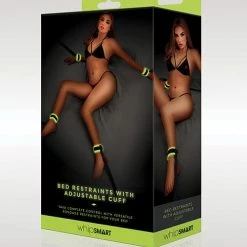XGEN Whip Smart Glow In The Dark Bed Restraints W-adjustable Cuffs Kink & BDSM