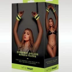 XGEN Kink & BDSM Whip Smart Glow In The Dark Deluxe Buckle Cuffs