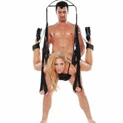 XGEN Whip Smart Bondage Pleasure Swing - Black