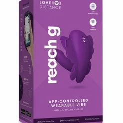 XGEN Vibrators Love Distance Reach G App Controlled Wearable Vibe - Purple