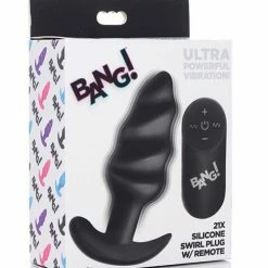 XR Brands Bang! Vibrating Butt Plug With Remote Control Anal Toys