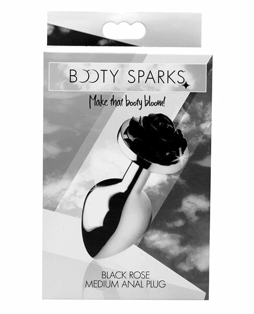 XR Brands Booty Sparks Black Rose Anal Plug Anal Toys