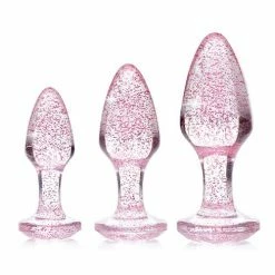 XR Brands Anal Toys Booty Sparks Glitter Gem Anal Plug Set