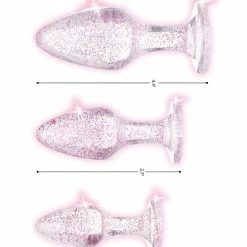XR Brands Anal Toys Booty Sparks Glitter Gem Anal Plug Set