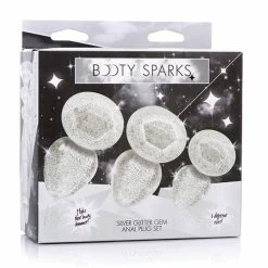 XR Brands Anal Toys Booty Sparks Glitter Gem Anal Plug Set