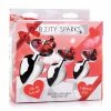 XR Brands Anal Toys Booty Sparks Red Gem With Bells Anal Plug Set