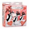 XR Brands Booty Sparks Red Heart Gem Anal Plug Set