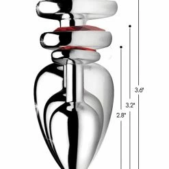 XR Brands Booty Sparks Red Heart Gem Anal Plug Set