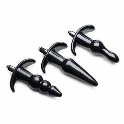 XR Brands Frisky Thrill Trio Noir Anal Plug Set