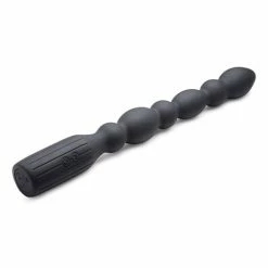 XR Brands Master Series 10x Viper Silicone Anal Beads Vibrator - Black