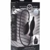 XR Brands Master Series Dark Inflator Inflatable Silicone Anal Plug - Black