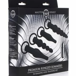 XR Brands Master Series Rimming Anal Training Set Of 3 - Black Anal Toys
