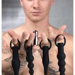 XR Brands Master Series Rimming Anal Training Set Of 3 - Black Anal Toys