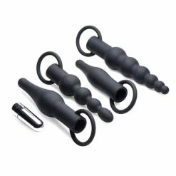 XR Brands Master Series Rimming Anal Training Set Of 3 - Black Anal Toys