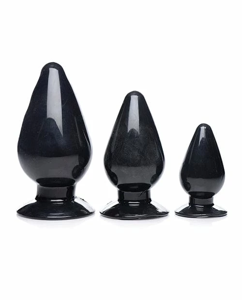 XR Brands Master Series Triple Anal Plug - Black Set Of 3