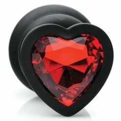 XR Brands Anal Toys Mistress By Isabella Sinclaire Heart Gem Silicone 3 Piece Anal Plug Set - Black