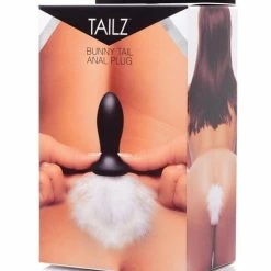 XR Brands Anal Toys Tailz Bunny Tail Anal Plug - White