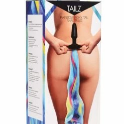 XR Brands Anal Toys Tailz Rainbow Pony Tail Anal Plug