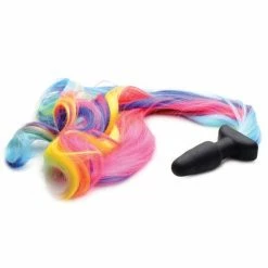 XR Brands Anal Toys Tailz Rainbow Pony Tail Anal Plug