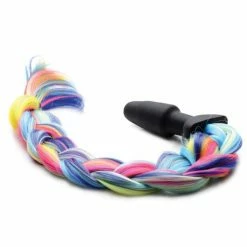 XR Brands Anal Toys Tailz Rainbow Pony Tail Anal Plug