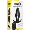 XR Brands Thump It Kinetic Thumping 7x Swirled Anal Plug - Black
