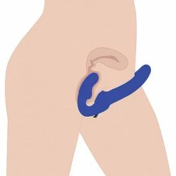 XR Brands Dildos Revolver II Strapless Strap On G-Spot Dildo - Blue