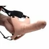 XR Brands Size Matters Small Hollow Silicone Dildo Strap On - Flesh