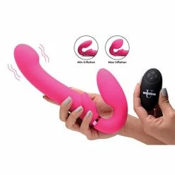 XR Brands Strap-U Ergo-fit G-pulse Inflatable & Vibrating Strapless Strap-on