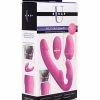 XR Brands Strap U Evoke Ergo Fit Strapless Strap On Dildo With Remote - Pink Dildos