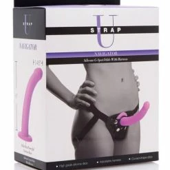 XR Brands Strap U Navigator Silicone G Spot Dildo With Harness Dildos