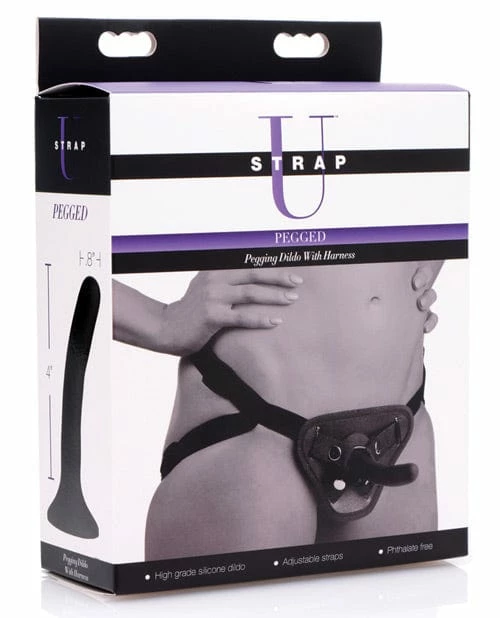 XR Brands Strap U Pegged Pegging Dildo With Harness Dildos