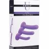 XR Brands Strap U Tri-play Silicone Dildo - Set Of 3 Purple