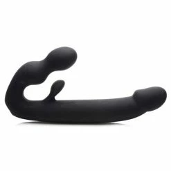 XR Brands Strap U Tri-volver 7x Vibrating Strapless Strap On - Black Dildos