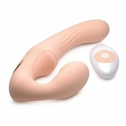 XR Brands Dildos Strap-U U-Pulse Silicone Strapless Strap-on With Remote