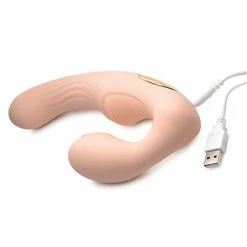 XR Brands Dildos Strap-U U-Pulse Silicone Strapless Strap-on With Remote
