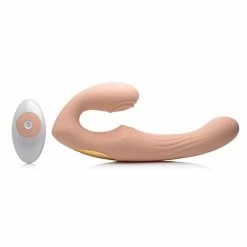 XR Brands Dildos Strap-U U-Pulse Silicone Strapless Strap-on With Remote