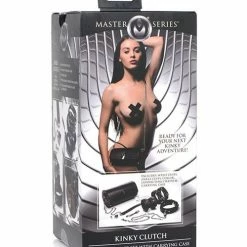 XR Brands Master Series Kinky Clutch Black Bondage Set With Carrying Case Kink & BDSM