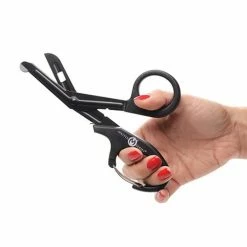 XR Brands Master Series Snip Heavy Duty Bondage Scissors With Clip - Black Kink & BDSM