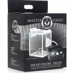 XR Brands Master Series The Key Holder Deluxe Clear Case With Lock Kink & BDSM