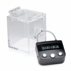 XR Brands Master Series The Key Holder Deluxe Clear Case With Lock Kink & BDSM