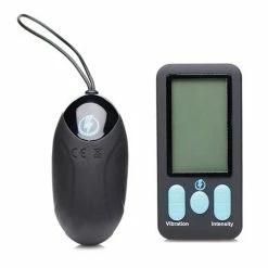 XR Brands Zeus ElectroSex E-stim Pro Silicone Vibrating Egg With Remote - Black