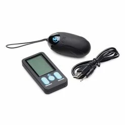 XR Brands Zeus ElectroSex E-stim Pro Silicone Vibrating Egg With Remote - Black