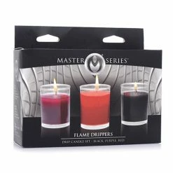XR Brands Master Series Flame Drippers Candle Set - Multi Color Massage Oils & Candles