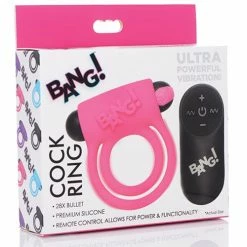 XR Brands Penis Toys Bang! Vibrating Cock Ring & Bullet With Remote Control