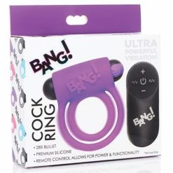 XR Brands Penis Toys Bang! Vibrating Cock Ring & Bullet With Remote Control