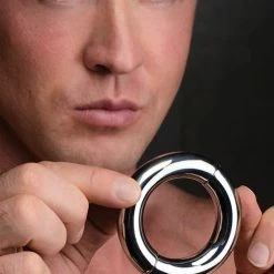 XR Brands Penis Toys Master Series Mega Magnetize 1.75" Stainless Steel Magnetic Cock Ring - Silver