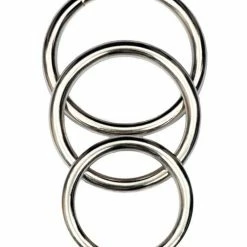 XR Brands Penis Toys Master Series Trine Steel Cock Ring Collection
